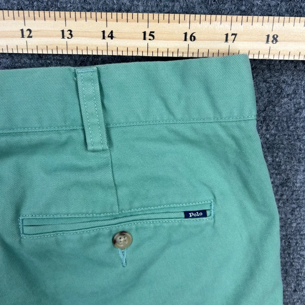 Polo Ralph Lauren Chino Pants Mens Sz 35/32 Green Slim Fit Preppy Comfort Cotton